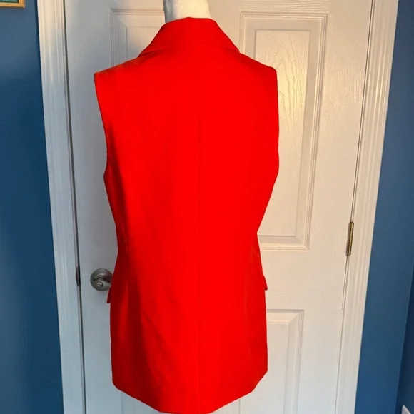 Nine West Vibrant Red Sleeveless Vest - Picture 4 of 6